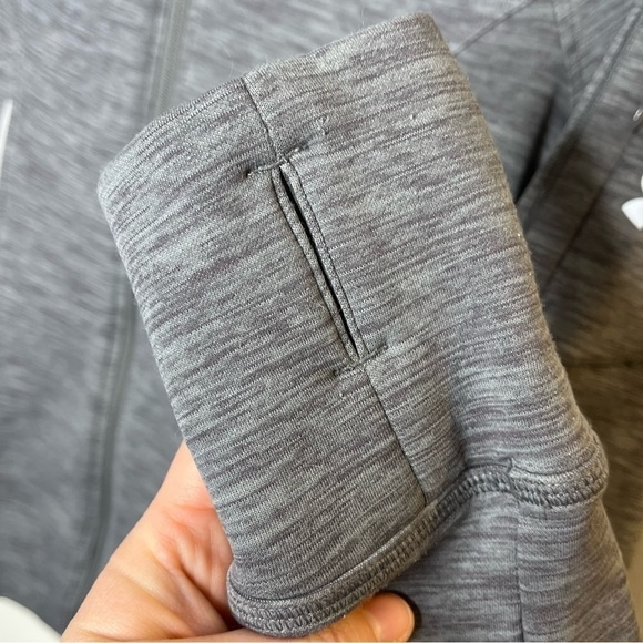 UNDER Armour Storm Full Zip Up Hooded Sweatshirt Thumb Holes Back Ruching - Picture 9 of 10